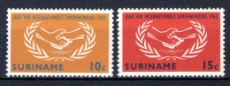 SURINAME 425/426* MH 1965 - Jaar Van De Internationale Samenwerking - Suriname ... - 1975