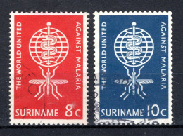 SURINAME 384/385° Gestempeld 1962 - Anti-malaria - Surinam ... - 1975