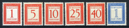 NL. NIEUW GUINEA P1/P6 MH 1957 - Portzegels Cijfer En Waarde In Rechthoek - Netherlands New Guinea