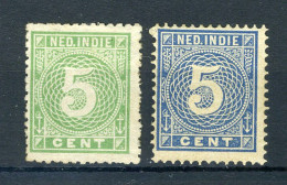 NL. INDIE 21/22 MH 1883-1890 - Cijfer - Netherlands Indies
