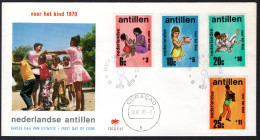 NL. ANTILLEN E62 FDC 1970 - Kinderzegels - Curacao, Netherlands Antilles, Aruba