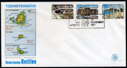 NL. ANTILLEN E107 FDC 1977 - Toerisme, Bovenwindse Eilanden - Curaçao, Antille Olandesi, Aruba