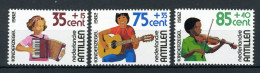 NL. ANTILLEN 727/729 MNH 1982 - Kinderzegels, Muziek. - Curaçao, Antille Olandesi, Aruba