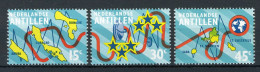 NL. ANTILLEN 475/477 MNH 1973 - Telecommunicatie, Nieuwe Zeekabel. - Curaçao, Nederlandse Antillen, Aruba