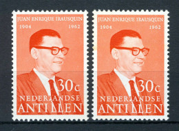 NL. ANTILLEN 455 MNH 1972 - 10e Sterfdag J.E. Irausquin. (2 Stuks) - Curaçao, Antilles Neérlandaises, Aruba