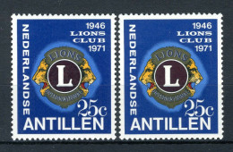 NL. ANTILLEN 435 MNH 1971 - 25 Jaar Lions Club. (2 Stuks) - Niederländische Antillen, Curaçao, Aruba