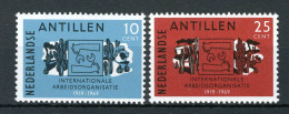 NL. ANTILLEN 414/415 MNH 1969 - 50 Jaar Int. Arbeidersorganisatie (I.A.O.). - Niederländische Antillen, Curaçao, Aruba