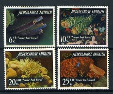 NL. ANTILLEN 364/367 MH 1965 - Kinderzegels, Onderwaterleven. - Curazao, Antillas Holandesas, Aruba