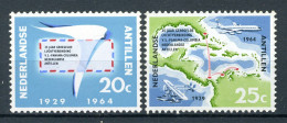 NL. ANTILLEN 345/346 MNH 1964 - Herdenkingszegels Luchtvaart. - Curazao, Antillas Holandesas, Aruba