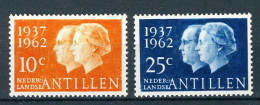 NL. ANTILLEN 323/324 MNH 1962 - 25 Jaar Jubileum Juliana & Bernhard. - Curaçao, Nederlandse Antillen, Aruba