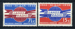 NL. ANTILLEN 291/292 MH 1959 - 50 Jaar Landsradio. - Curacao, Netherlands Antilles, Aruba