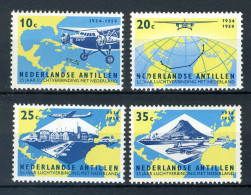 NL. ANTILLEN 307/310 MH 1959 - 25 Jaar Luchtverbinding Met Nederland. - Curaçao, Antille Olandesi, Aruba