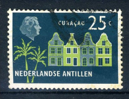 NL. ANTILLEN 282 Gestempeld 1958-1959 - Koningin Juliana  (2 Stuks) - Curaçao, Antille Olandesi, Aruba