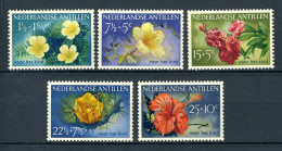 NL. ANTILLEN 248/252 MH 1955 - Kinderzegels, Bloemen. - Curaçao, Antille Olandesi, Aruba