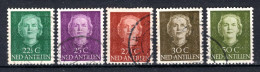 NL. ANTILLEN 225/229° Gestempeld 1950 - Koningin Juliana - Curaçao, Nederlandse Antillen, Aruba