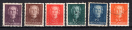 NL. ANTILLEN 218/223° Gestempeld 1950 - Koningin Juliana - Curaçao, Antilles Neérlandaises, Aruba