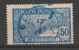 GUADELOUPE - 1922-27 - N°YT. 85 - Grande Soufrière 50c Bleu - Oblitéré / Used - Usati