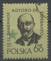 Pologne - Poland - Polen 1959-60 Y&T N°976 - Michel N°1111 (o) - 60g Zamenhof - Used Stamps