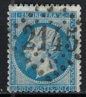 FRANCE Classique, B Obl. GC Des Villes Sur TP Isolés: GC 2145 (Lyon,1) Sur Y&T 22 - 1862 Napoléon III