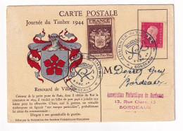 Marianne Edmond DULAC Journée Du Timbre 1944 BORDEAUX Gironde - 1944-45 Marianne (Dulac)