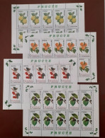 Romania 2002 - Fruits , MNH , Mi. 4547KB-4550KB - Unused Stamps