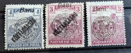 Magyar Kir Posta / Surcharge Regatul Romaniei (3 Timbres Neufs) - Unused Stamps