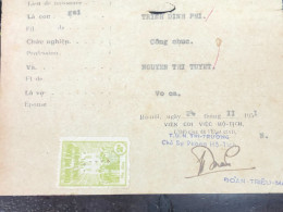 Viet Nam Suoth Old Documents That Have Children Authenticated(2$ Ha Noi 1951) PAPER Have Wedge QUALITY:GOOD 1-PCS Very R - Sammlungen