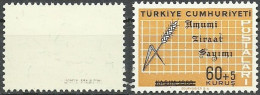 Turkey; 1963 Agricultural Census "Abklatsch Print" - Neufs