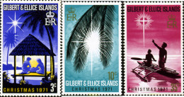 308135 MNH GILBERT Y ELLICE 1971 NAVIDAD - Isole Gilbert Ed Ellice (...-1979)