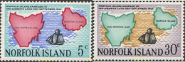 147949 MNH NORFOLK 1969 125 ANIVERSARIO DE LA ANEXION A LA TIERRA DE VAN DIEMEN (TASMANIA) - Norfolk Island