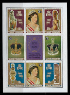Cook Islands 1978 Royalty, Kings & Queens Of England, Queen Elizabeth II, Silver Jubilee Stamps Sheet MNH - Islas Cook
