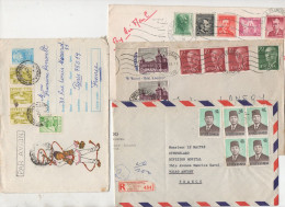 Lot De 9   Enveloppes Provenant De L'étranger Avec Assemblages De Timbres Colorés  (PPP47352) - Other & Unclassified
