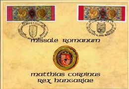 18-09a 2492  EC CS HK BK 2492 FDC Emission Commune Hongrie Belgique  Carte Souvenir  Histoire Missale Romanum  13-3-1993 - Herdenkingskaarten - Gezamelijke Uitgaven [HK]