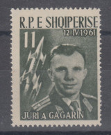 Albania Cosmos Yuri Gagarin Mi#644 1966 MNH ** - Albanie