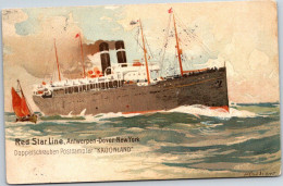 Kroonland Doppelschrauben Postdampfer, Red Star Line, From Serie Steamers Paintings Without Logo, By H. Cassiers - Passagiersschepen