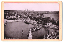 Fotografie Lautz, Darmstadt, Ansicht Lindau / Bodensee, Stadtansicht Mit Hafen & Dampfer Maximilian Vom Leuchtturm Aus  - Lugares