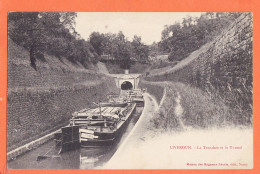 30963 / LIVERDUN 54-Meurthe-Moselle Peniche NARVAL Tranchée Et Tunnel 1908 à CHATILLON Jussey MMR  - Liverdun