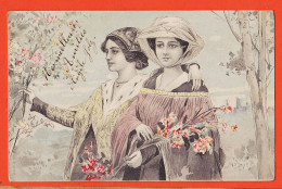 30906 / Illustration Style Viennoise Couple De Femmes 1904 De Angèle JOLY à Isabelle AUGIER Callas - Avant 1900