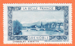 30812 / ⭐ ◉ GRENOBLE 38-Isère Pub Chocolat KWATTA Vignette Collection BELLE FRANCE HELIO-VAUGIRARD Erinnophilie - Tourismus (Vignetten)