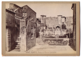 Foto Giacomo Brogi, Florence-Naples, Ansicht Pompei - Pompeji, Casa Di Marco Lucrezio  - Places