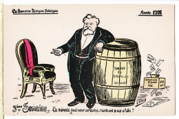 30909 / FLEURY 3em Semaine 1906 Politique Satirique  Président République FALLIERES Mévente Vins Domaine Du LOUPILLON - Satirisch