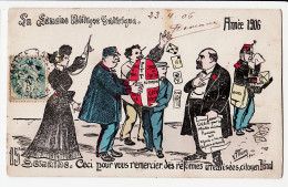 30917 / FLEURY 15em Semaine 1906 Politique Satirique FALIERES BERARD Greve PTT-ROCHE Galerie Montmartre Panorama Paris - Satirisch
