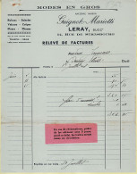 30753 / ⭐ ◉ NANTES LERAY GUIGNOT MARIOTTI Modes En Gros Ruban Soierie Rue Strasbourg Facture 01-07-1937 à JAUMASSE - Textilos & Vestidos