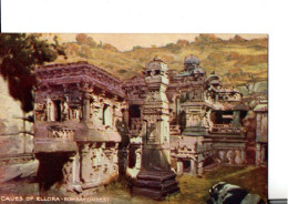 CAVES OF ELLORA - BOMBAY  (INDES) -  Inde.   Illustration.  En Parfait état.  Voir 2 SCANS - Inde