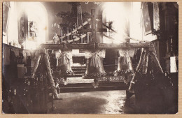 30509 / Rare Carte-Photo 57-LANDANGE Baptême Des Cloches 1924 Intérieur Eglise Moselle Landingen - Altri & Non Classificati