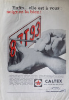 Publicité De Presse ; Huile Moteur Automobilr Caltex - Publicités