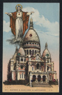 AK Paris, Sacré-Coeur De Montmartre, Jesus-Darstellung, Mit Glitzersteinen  - Sonstige & Ohne Zuordnung