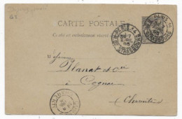 Cachet DAGUIN  CPentier Type SAGE Càd PARIS 14 / R.DE STRASBOURG X2 Format Différents - 1877-1920: Semi Modern Period