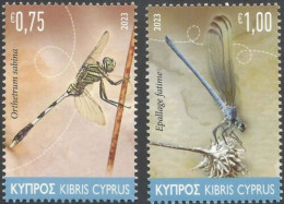 Cyprus 2023 Insects Dragonflies Set Of 2 Stamps MNH - Neufs