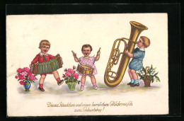 AK Kinder Beim Musizieren Mit Tuba  - Música Y Músicos